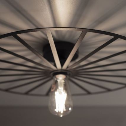 JUST LIGHT. 15636-18 - Stropna svjetiljka SPIKE 1xE27/40W/230V pr. 50 cm crna
