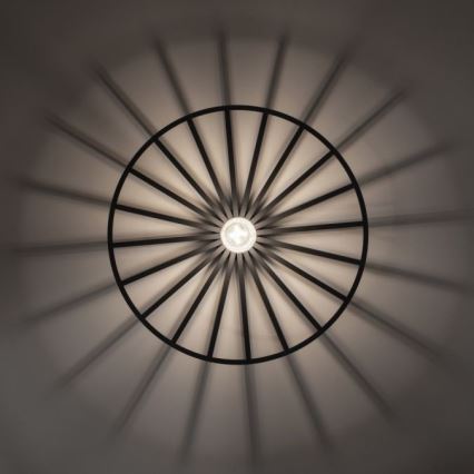 JUST LIGHT. 15636-18 - Stropna svjetiljka SPIKE 1xE27/40W/230V pr. 50 cm crna