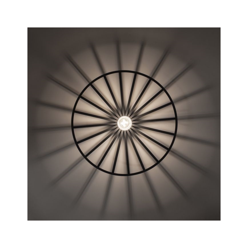 JUST LIGHT. 15636-18 - Stropna svjetiljka SPIKE 1xE27/40W/230V pr. 50 cm crna
