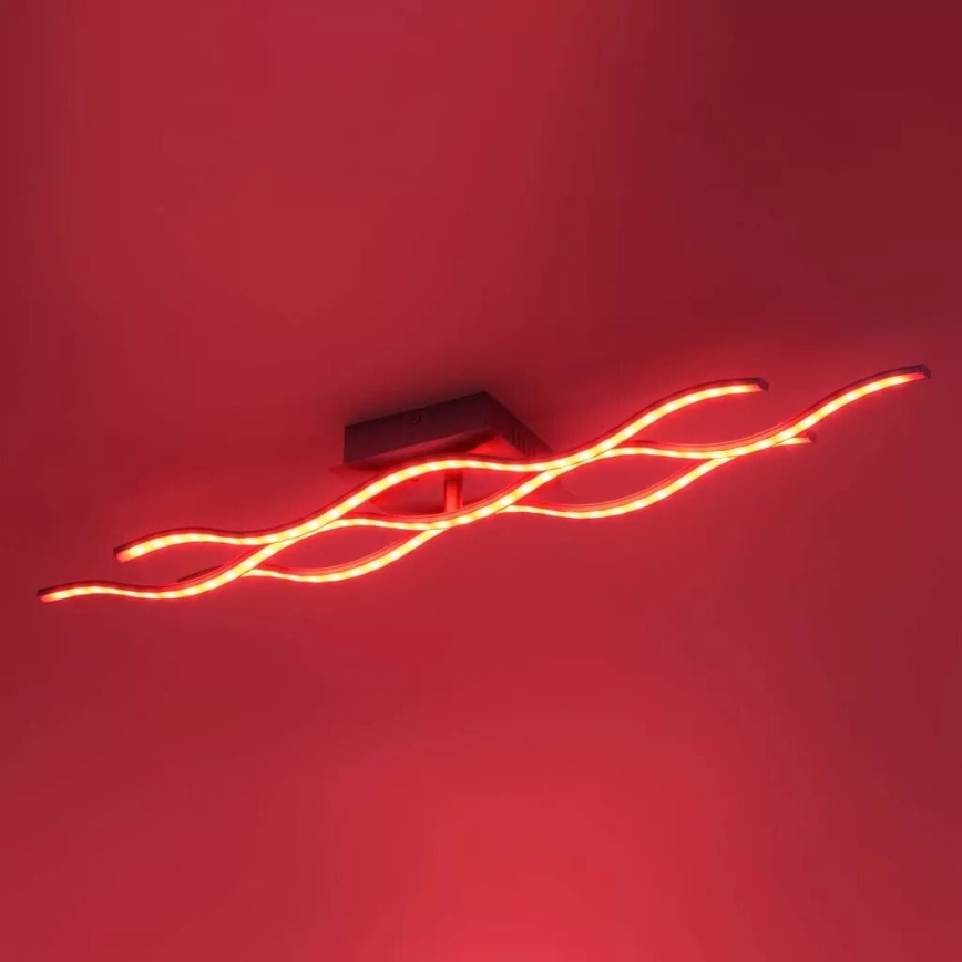 JUST LIGHT. 16266-55 - LED RGB Dimmabilno stropno svjetlo LOLA WAVE LED/30W/230V 2700-5000K + daljinski upravljač