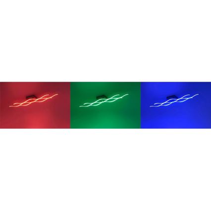JUST LIGHT. 16266-55 - LED RGB Dimmabilno stropno svjetlo LOLA WAVE LED/30W/230V 2700-5000K + daljinski upravljač