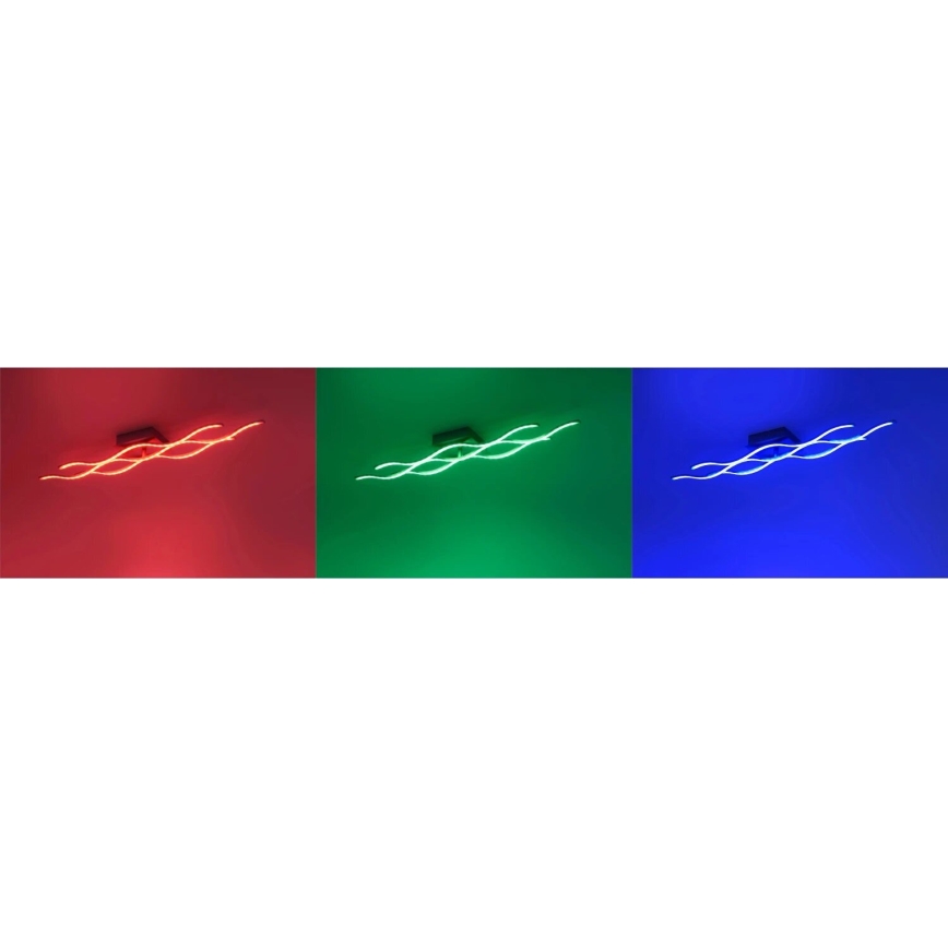 JUST LIGHT. 16266-55 - LED RGB Dimmabilno stropno svjetlo LOLA WAVE LED/30W/230V 2700-5000K + daljinski upravljač