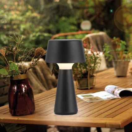 JUST LIGHT. 19260-18 - LED Prigušiva dodirna vanjska lampa ABERA LED/3W/3,7V 2000 mAh USB IP54 crna