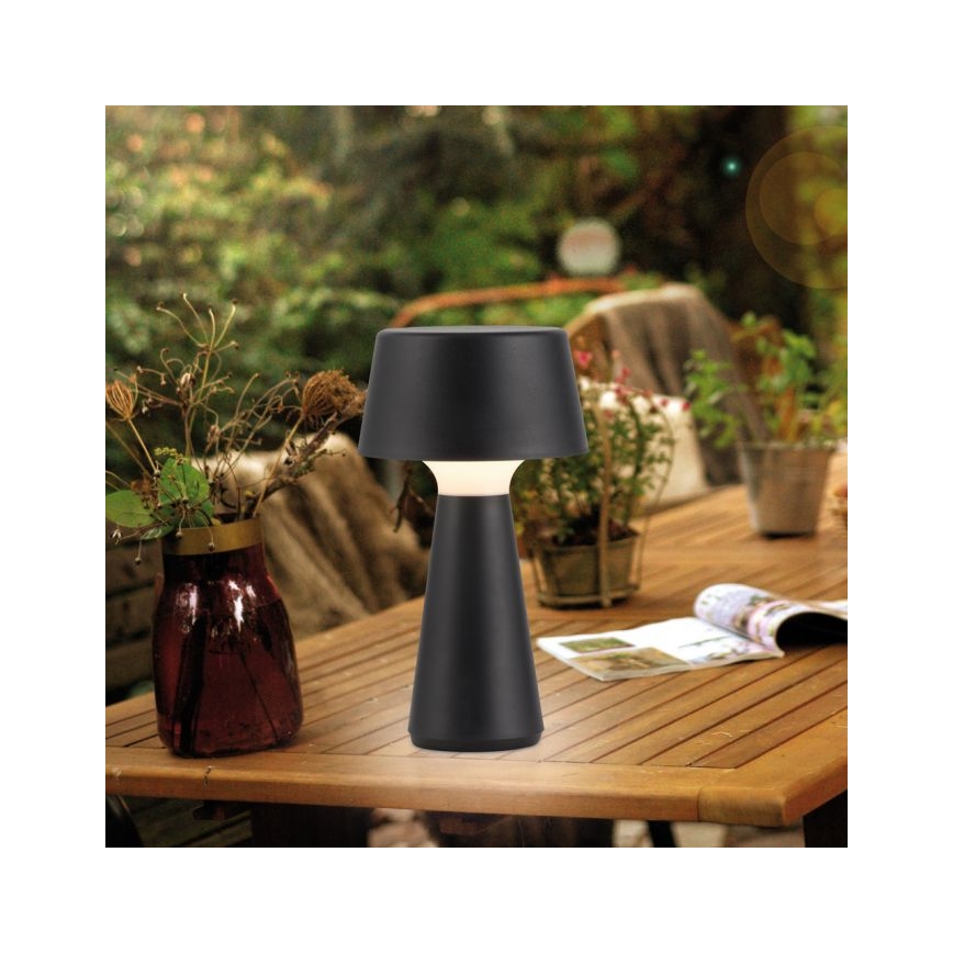 JUST LIGHT. 19260-18 - LED Prigušiva dodirna vanjska lampa ABERA LED/3W/3,7V 2000 mAh USB IP54 crna