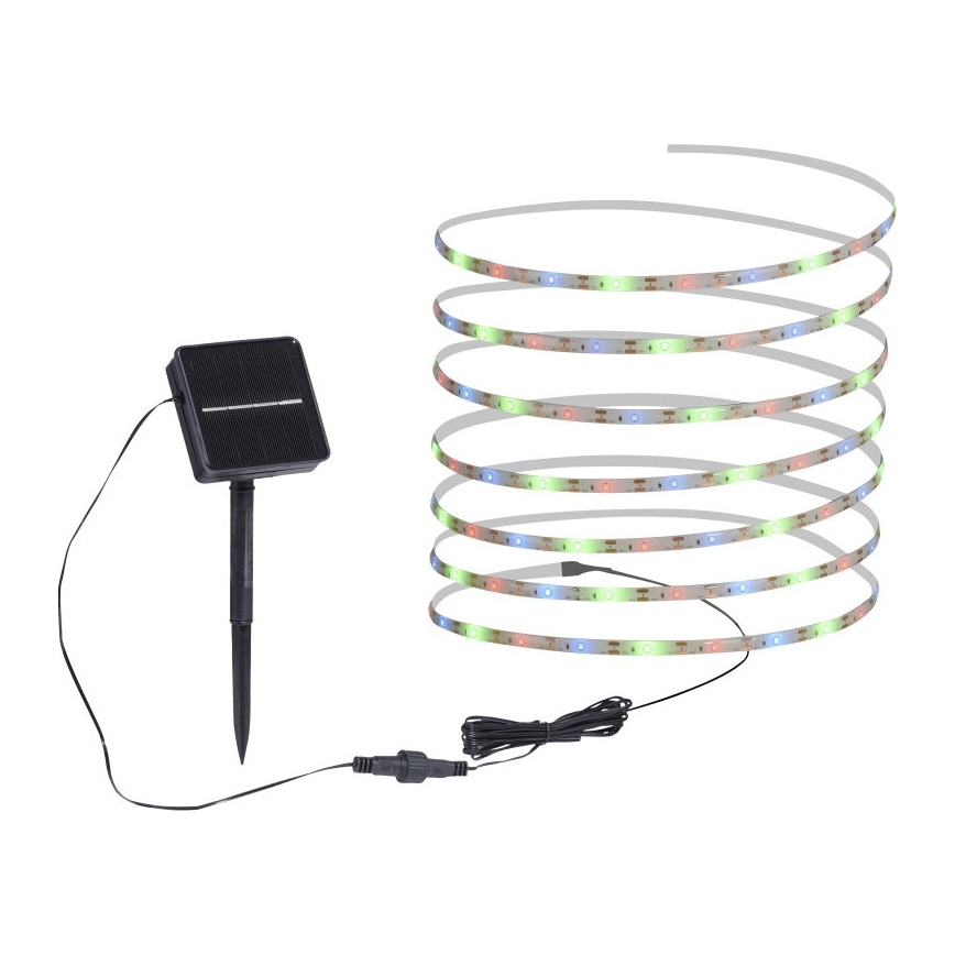 JUST LIGHT. 19971-18 - LED RGB solarna traka TEANIA LED/3,7V 5 m 1200 mAh IP44 crna