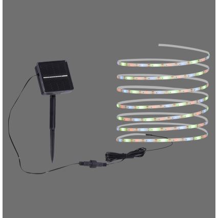 JUST LIGHT. 19971-18 - LED RGB solarna traka TEANIA LED/3,7V 5 m 1200 mAh IP44 crna