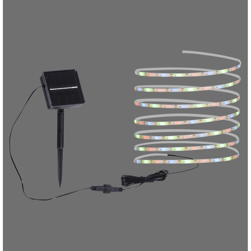JUST LIGHT. 19971-18 - LED RGB solarna traka TEANIA LED/3,7V 5 m 1200 mAh IP44 crna