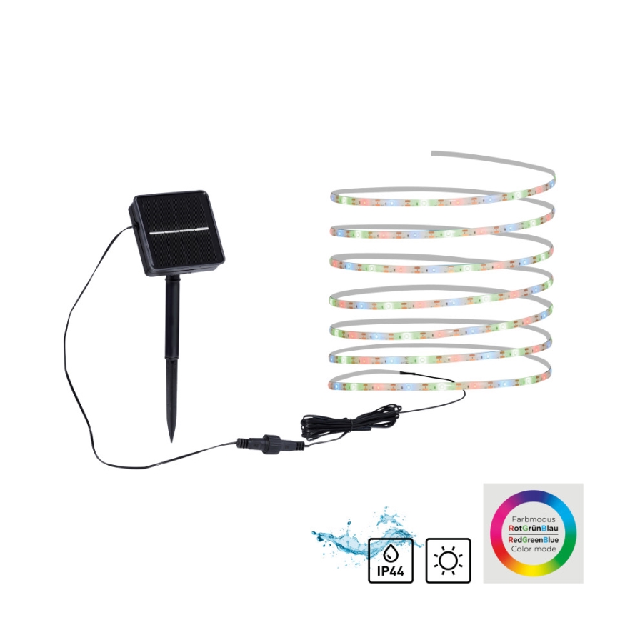 JUST LIGHT. 19971-18 - LED RGB solarna traka TEANIA LED/3,7V 5 m 1200 mAh IP44 crna