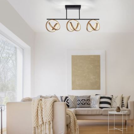 JUST LIGHT. 6245-18 - LED Prigušivi nadgradni luster LOOP 3xLED/11W/230V 2700-5000K + daljinski upravljač