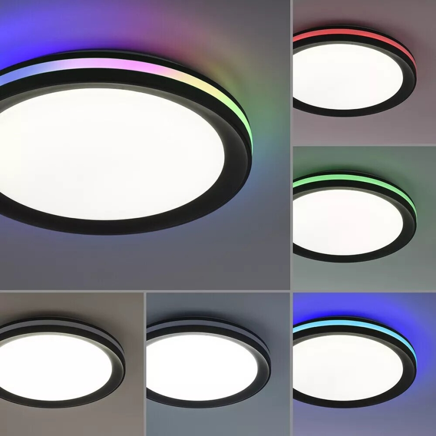 JUST LIGHT. 7509018 - LED RGBW Prigušiva stropna svjetiljka GANGES LED/24W/230V 2700-5000K + daljinski upravljač