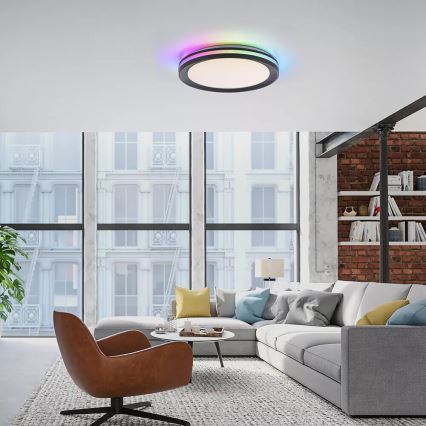 JUST LIGHT. 7509018 - LED RGBW Dimmabilno stropno svjetlo GANGES LED/24W/230V 2700-5000K + daljinski upravljač