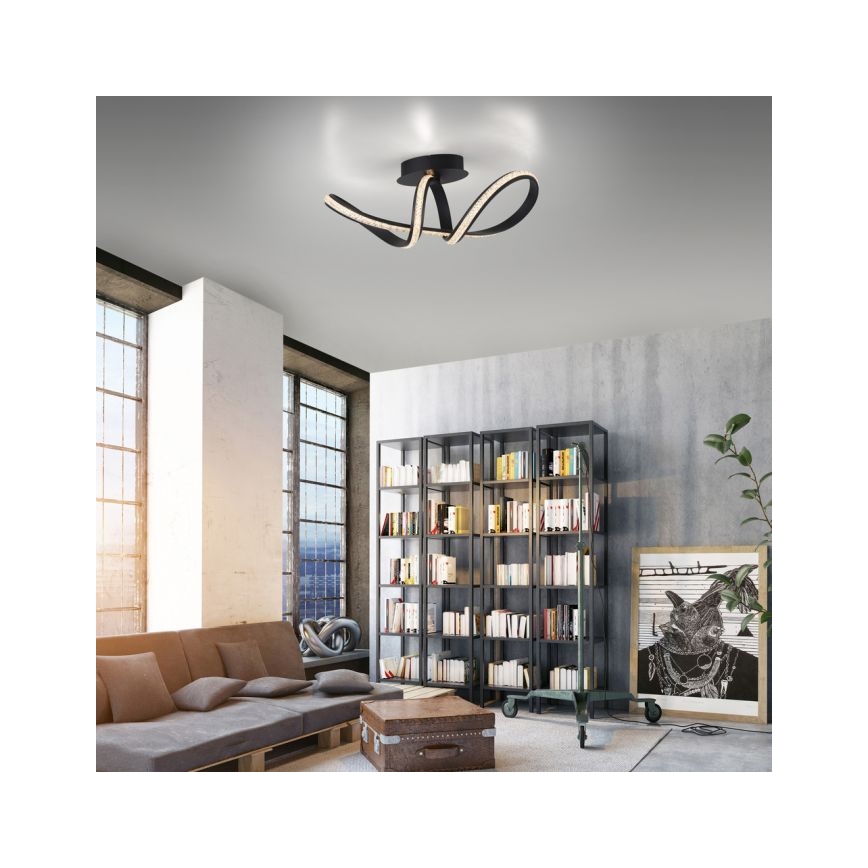 JUST LIGHT. 8475-18 - LED Prigušivi nadgradni luster BRILLA LED/29W/230V crna