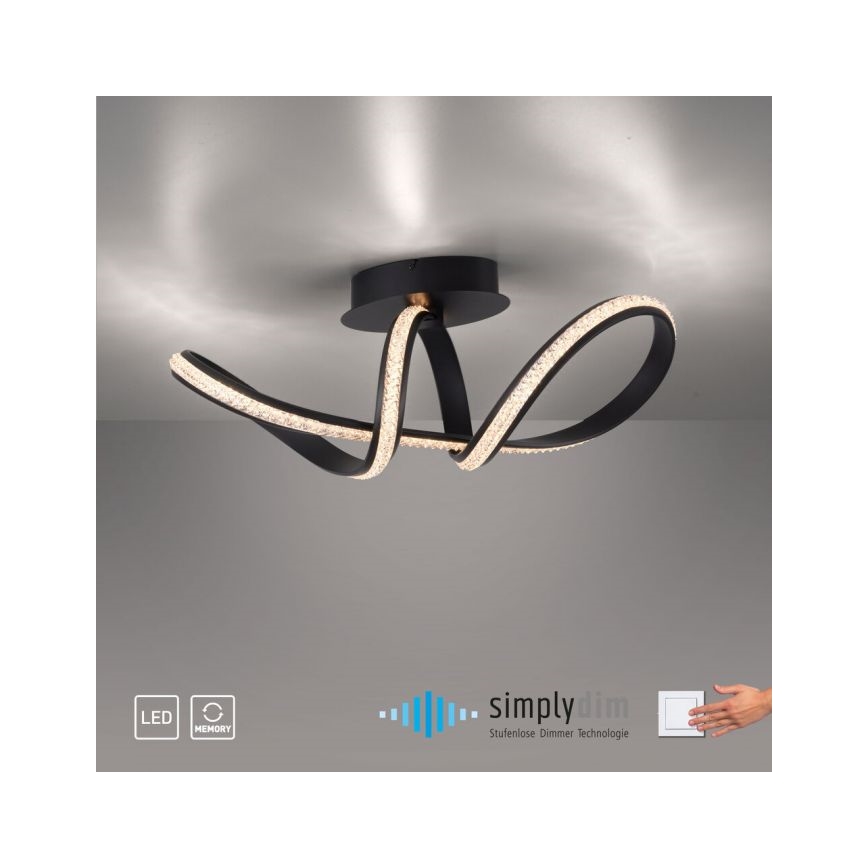 JUST LIGHT. 8475-18 - LED Prigušivi nadgradni luster BRILLA LED/29W/230V crna