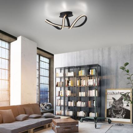 JUST LIGHT. 8475-18 - LED stropna lampa s prigušivanjem BRILLA LED/29W/230V crna