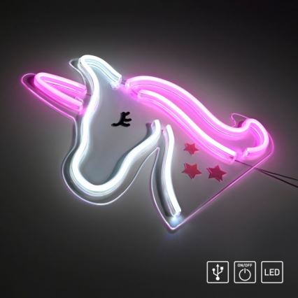 JUST LIGHT. 85025-70 - LED Neonska zidna dekoracija NEON LED/6,5W/5V jednorog