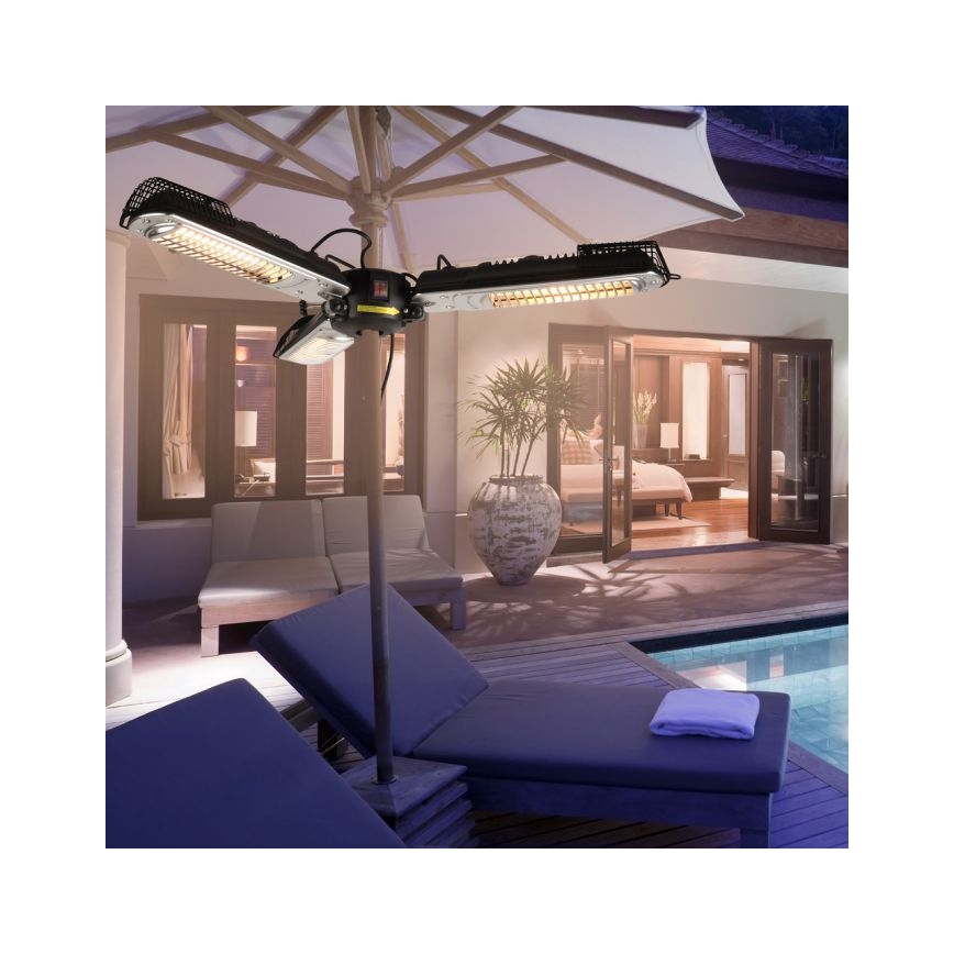 JUST LIGHT. 99513-18 - Vanjska grijalica GLOW 3x650W/1300W/2000W/230V IP34
