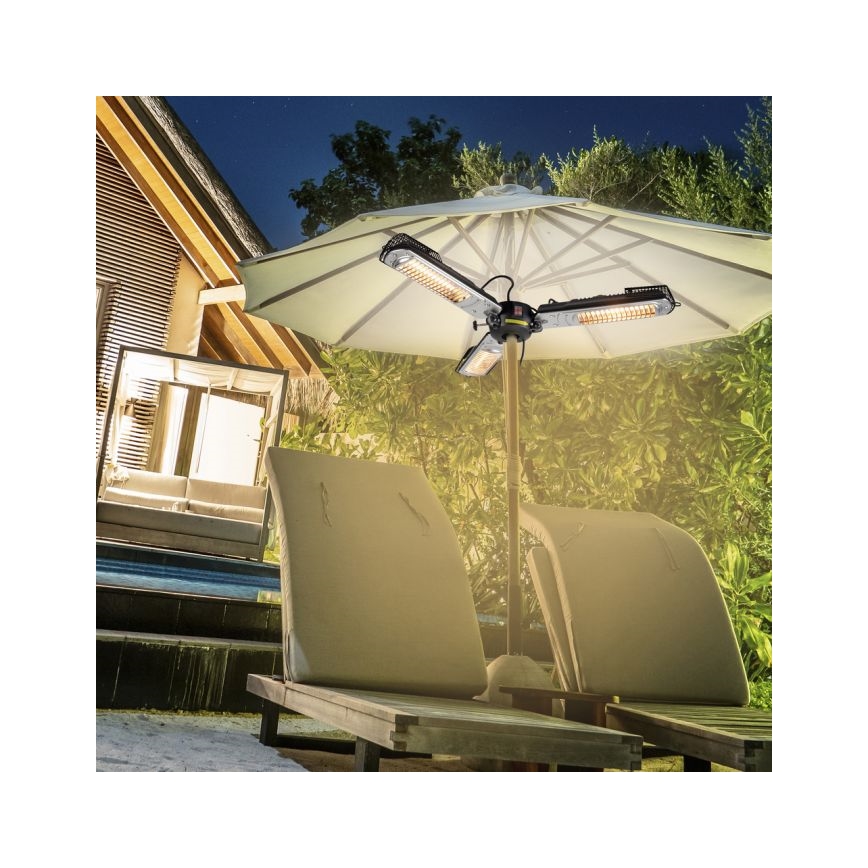 JUST LIGHT. 99513-18 - Vanjska grijalica GLOW 3x650W/1300W/2000W/230V IP34