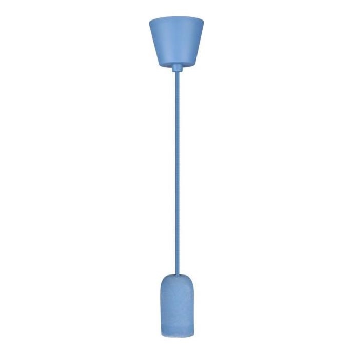 Kabel za napajanje 1xE27/60W/230V beton/plava
