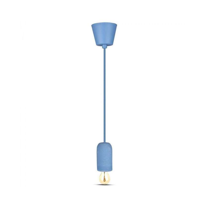 Kabel za napajanje 1xE27/60W/230V beton/plava