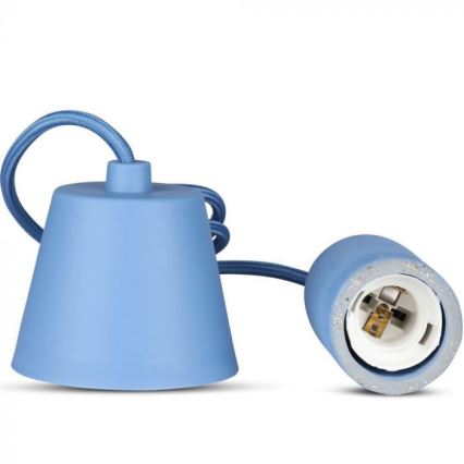 Kabel za napajanje 1xE27/60W/230V beton/plava