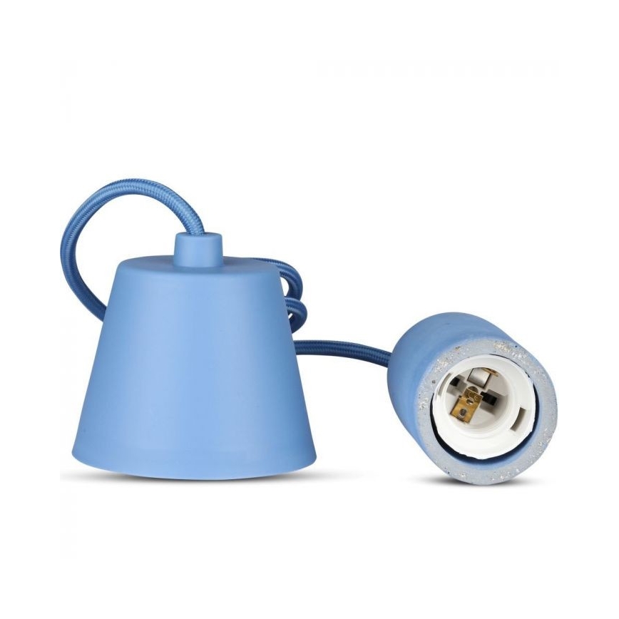 Kabel za napajanje 1xE27/60W/230V beton/plava
