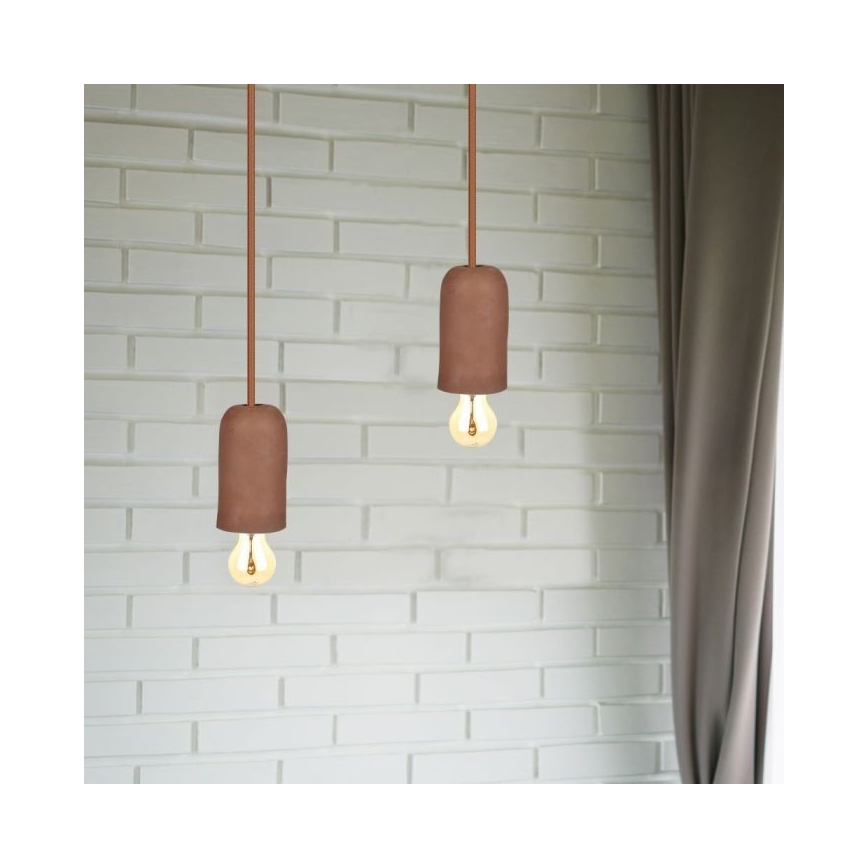Kabel za napajanje 1xE27/60W/230V beton/smeđa