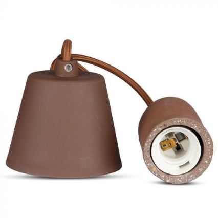 Kabel za napajanje 1xE27/60W/230V beton/smeđa