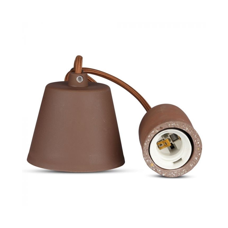 Kabel za napajanje 1xE27/60W/230V beton/smeđa