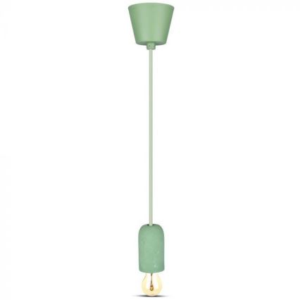 Kabel za napajanje 1xE27/60W/230V beton/zelena