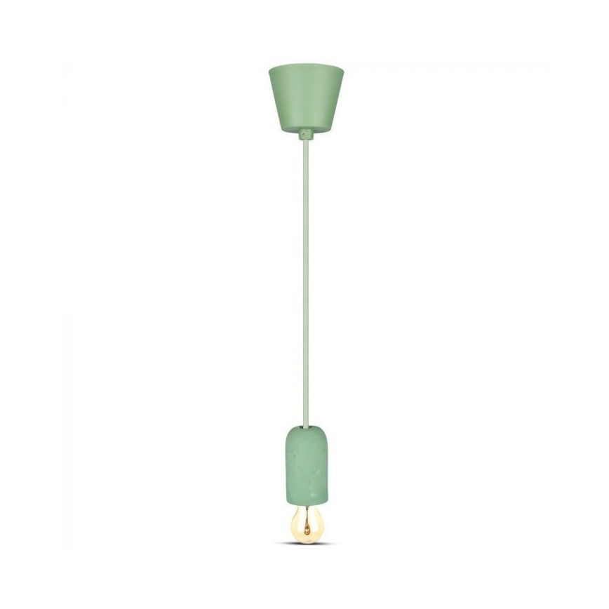 Kabel za napajanje 1xE27/60W/230V beton/zelena