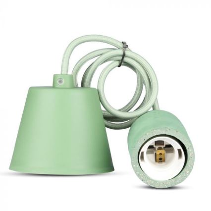 Kabel za napajanje 1xE27/60W/230V beton/zelena
