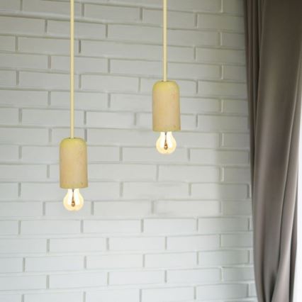 Kabel za napajanje 1xE27/60W/230V beton/žuta