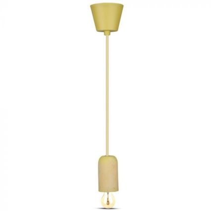 Kabel za napajanje 1xE27/60W/230V beton/žuta