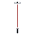 Kabel za napajanje 1xE27/60W/230V crvena/sjajni krom