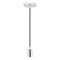Kabel za napajanje 1xE27/60W/230V ljubičasta/sjajni krom