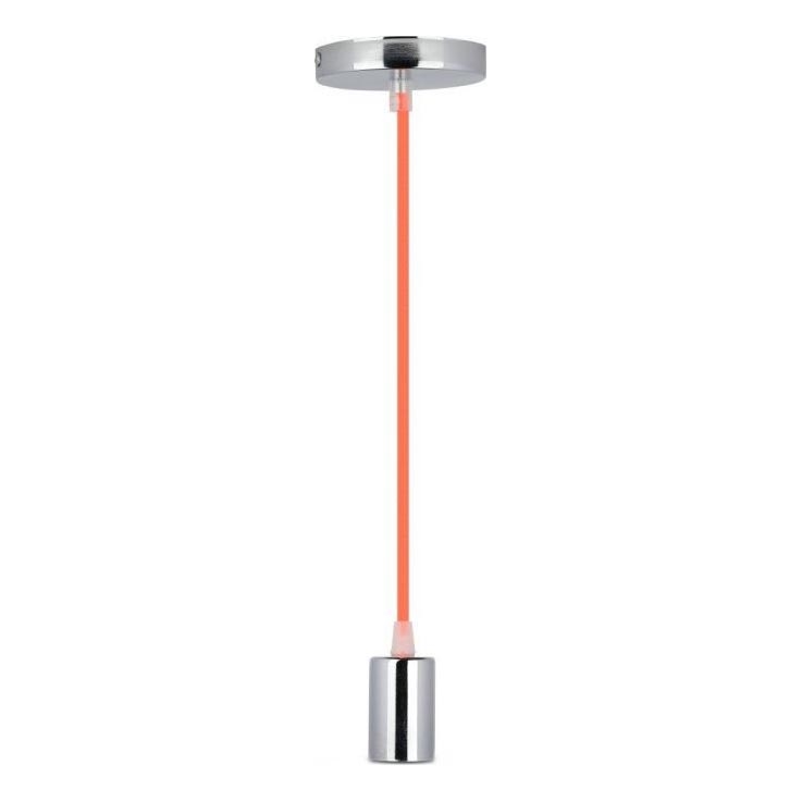 Kabel za napajanje 1xE27/60W/230V narančasta/sjajni krom