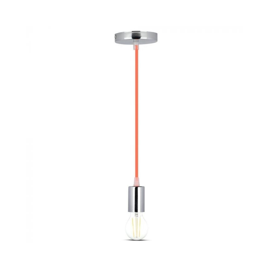 Kabel za napajanje 1xE27/60W/230V narančasta/sjajni krom