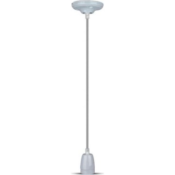 Kabel za napajanje 1xE27/60W/230V siva/porculan