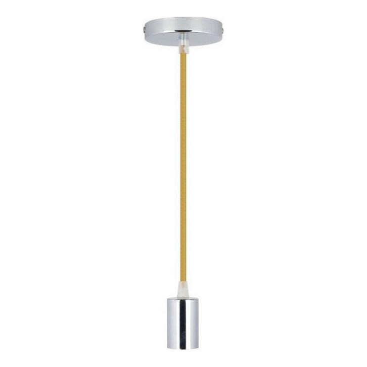 Kabel za napajanje 1xE27/60W/230V smeđa/sjajni krom