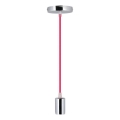 Kabel za napajanje 1xE27/60W/230V tamno ružičasta/sjajni krom