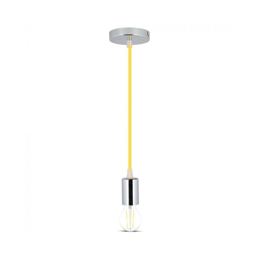 Kabel za napajanje 1xE27/60W/230V žuta/sjajni krom