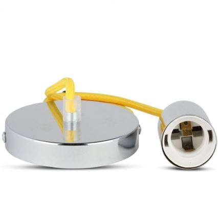 Kabel za napajanje 1xE27/60W/230V žuta/sjajni krom