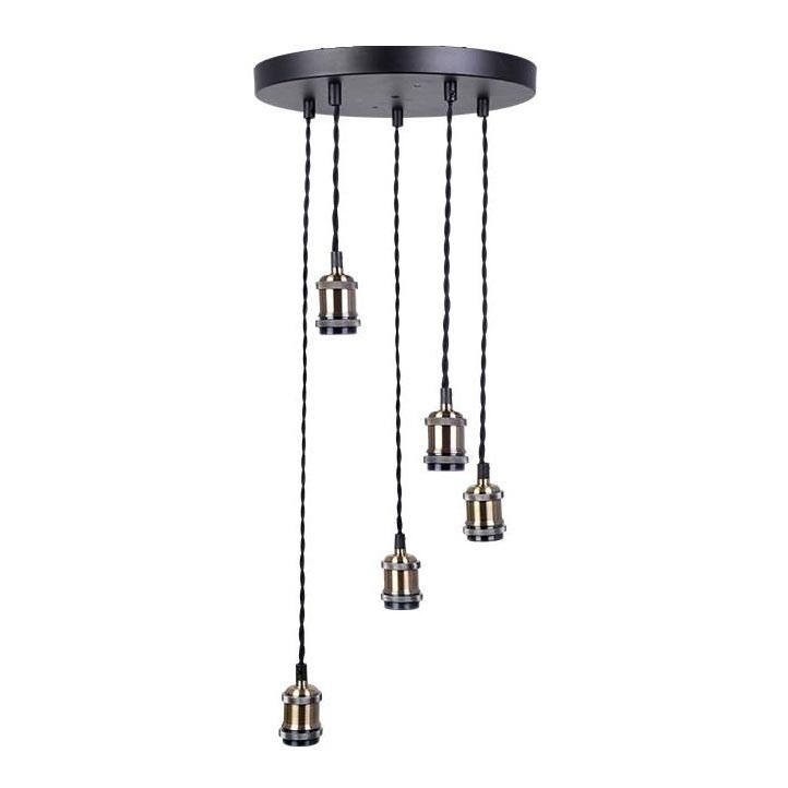 Kabel za napajanje 5xE27/60W/230V bronca