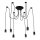 Kabel za napajanje 6xE27/60W/230V pauk crna