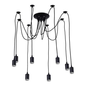 Kabel za napajanje 8xE27/60W/230V pauk crna