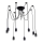 Kabel za napajanje 8xE27/60W/230V pauk crna