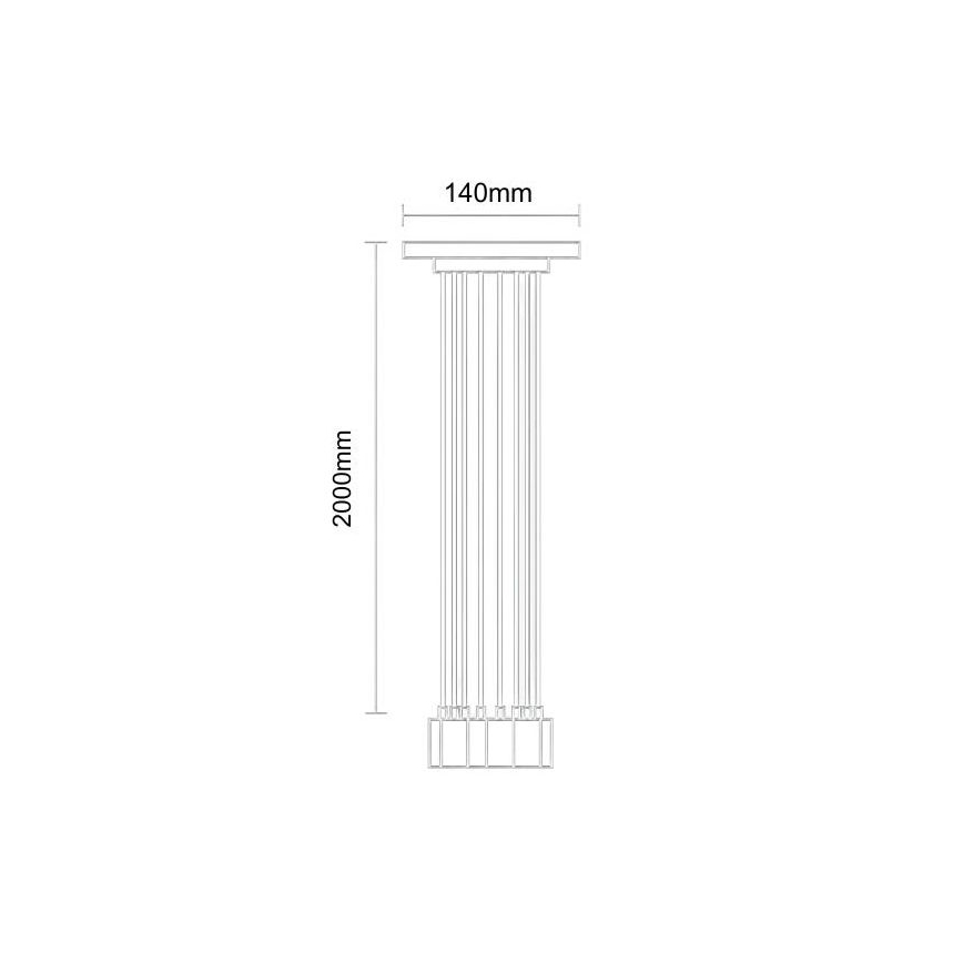 Kabel za napajanje 8xE27/60W/230V pauk crna