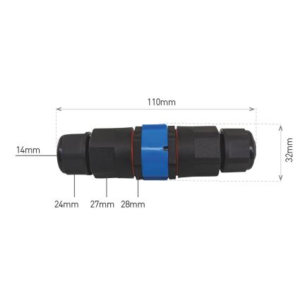 Kabelska spojka CTL 250V/16A IP68 5x2,5 mm²