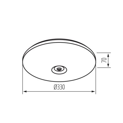LED stropno svjetlo sa senzorom pokreta i sumraka FOGLER LED/17W/230V prom. 33 cm