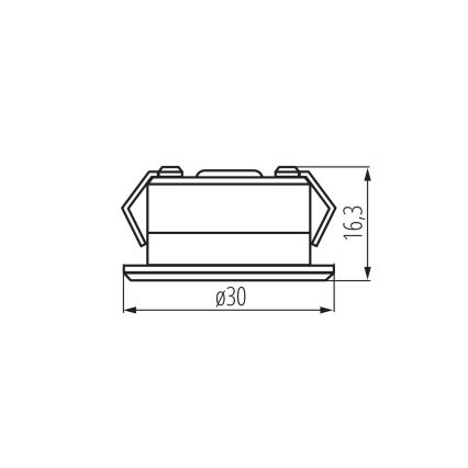 LED Vanjska ugradbena svjetiljka IMBER LED/1W/12V 3000K pr. 3 cm 40 lm IP65 srebrna